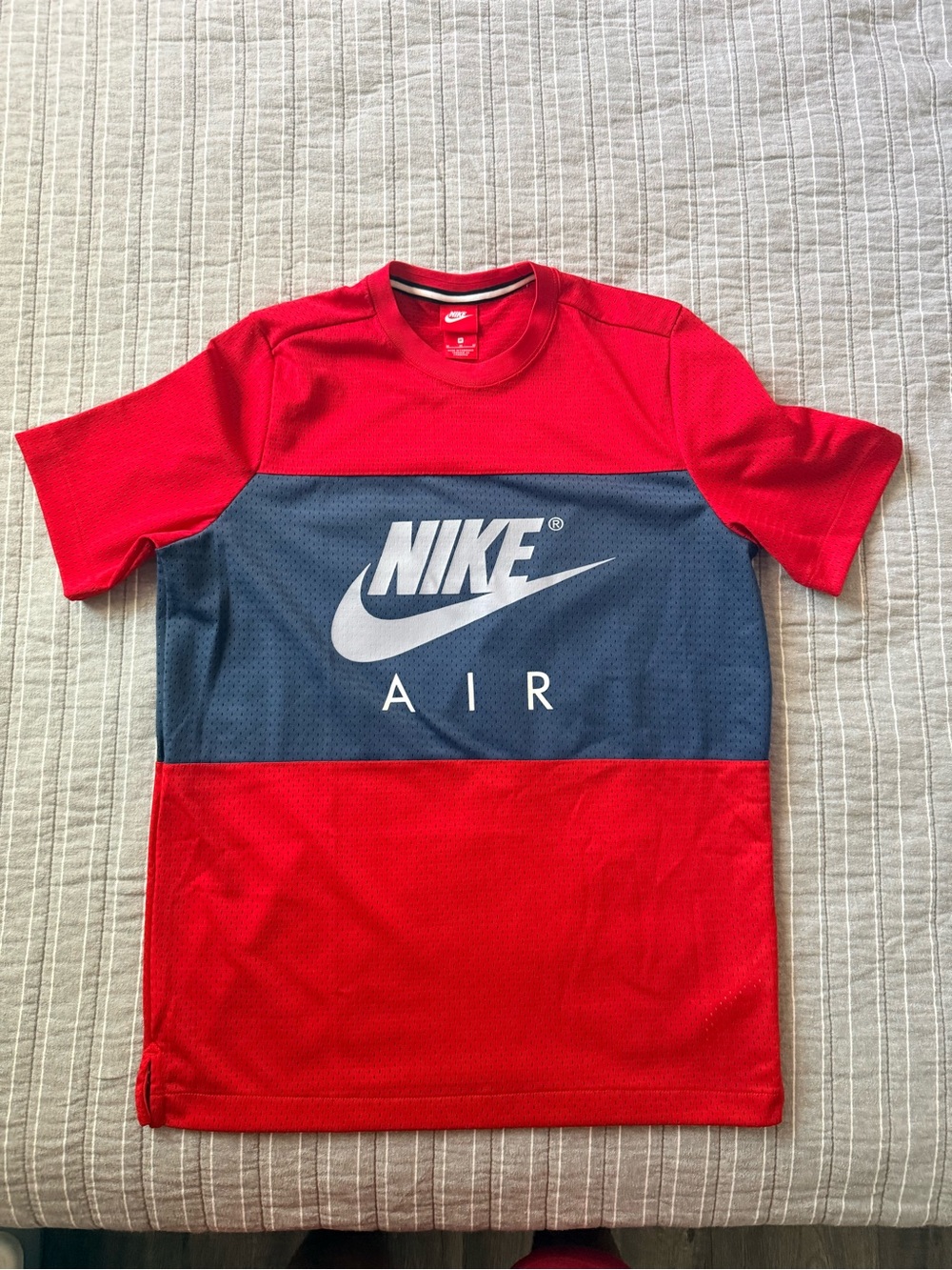 Nike Air Men's Red and Navy Jersey